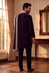 Purple Outluk Wedding Vol 53 Heavy Lachaka Mens Kurta Pajama With Dupatta W5304